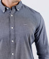 Crocodile Men Casual Plain Slim Fit Shirt - Raven