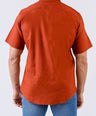 Crocodile Men Casual Plain Slim Fit Shirt - Copper Brown