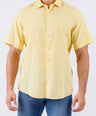 Crocodile Men Casual Plain Slim Fit Shirt - Yellow Mimosa