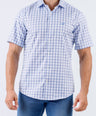Crocodile Men Casual Checks Slim Fit Shirt - Estate Blue