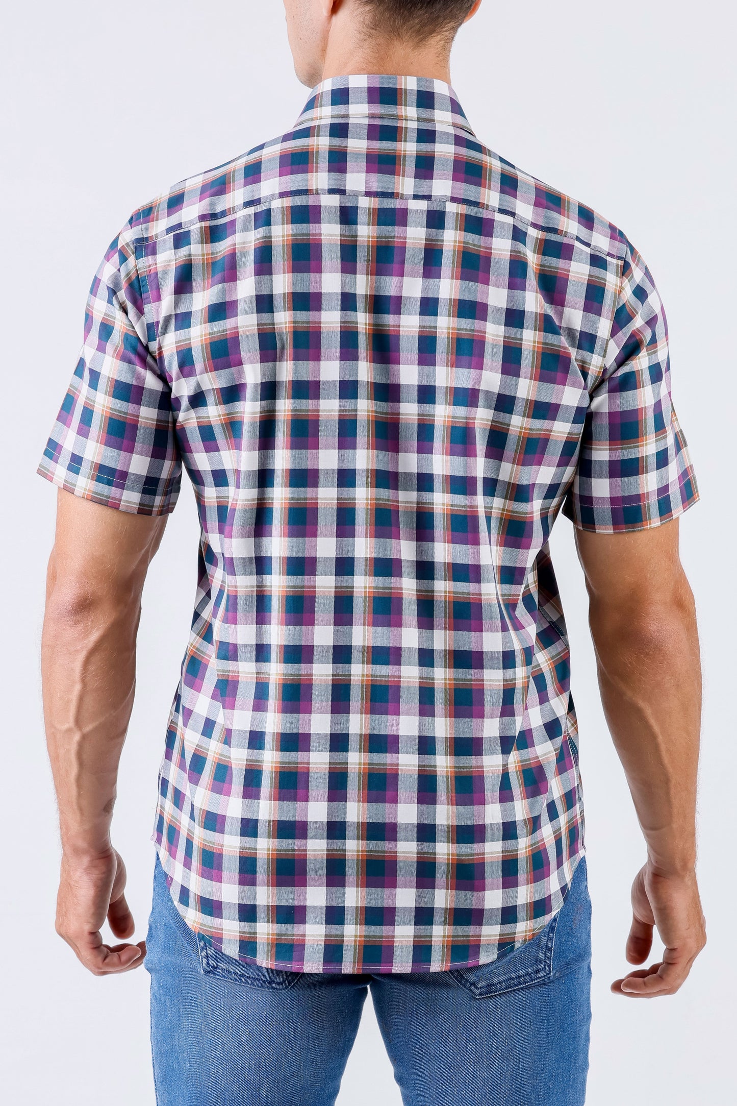 Crocodile Men Casual Checks Slim Fit Shirt - Verdant Green