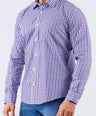 Crocodile Men Casual Checks Slim Fit Shirt - Medium Violet