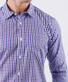 Crocodile Men Casual Checks Slim Fit Shirt - Medium Violet