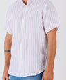 Crocodile Semi Casual Regular Fit Hs Linen Shirt Blue - Lavender Blue