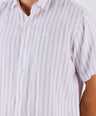 Crocodile Semi Casual Regular Fit Hs Linen Shirt Blue - Lavender Blue