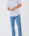 Crocodile Semi Casual Regular Fit Hs Linen Shirt Navy