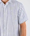 Crocodile Semi Casual Regular Fit Hs Linen Shirt Navy