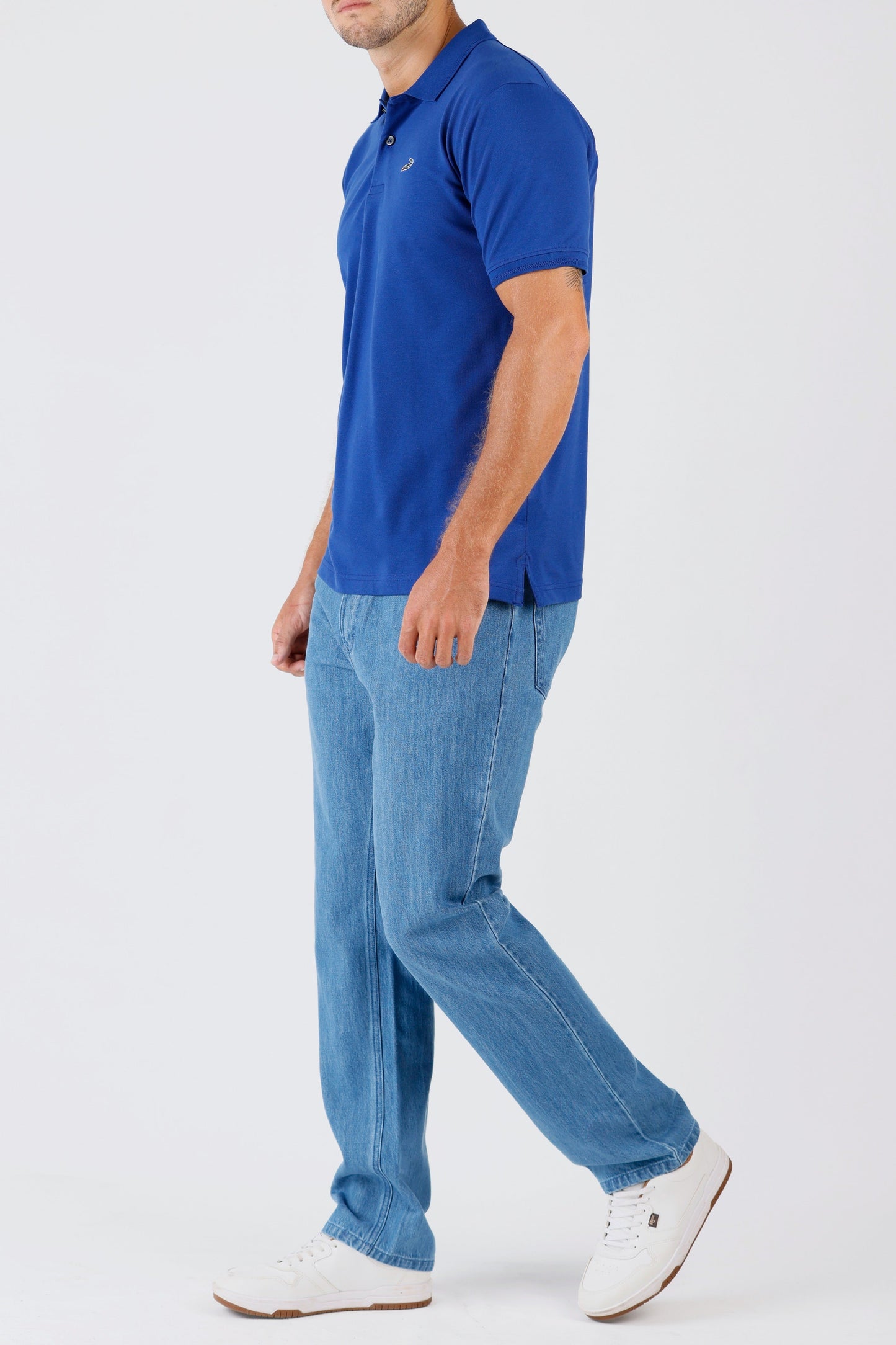 Crocodile Slim Fit Pima Cotton Blue - Insignia Blue