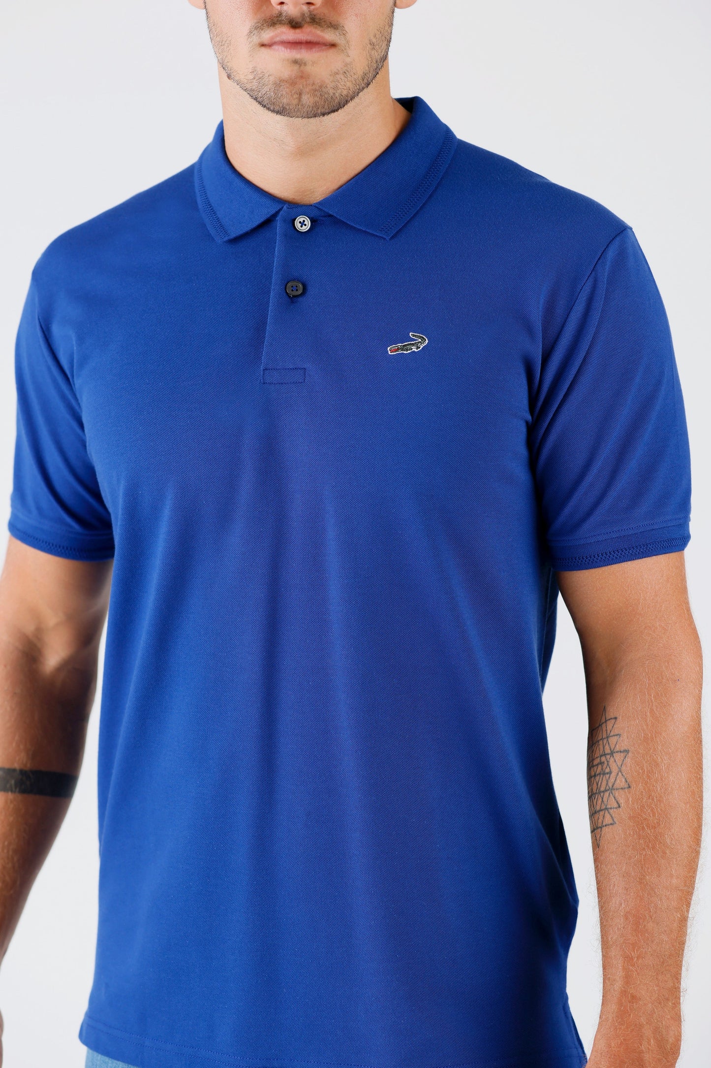 Crocodile Slim Fit Pima Cotton Blue - Insignia Blue