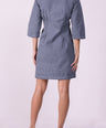 Crocodile Ladies Denim Dress 3/4 Sleeve Black Inck
