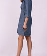 Crocodile Ladies Denim Dress 3/4 Sleeve Jet Set