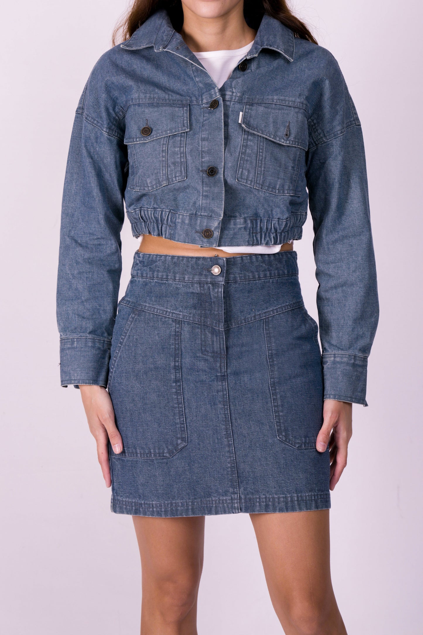 Crocodile Ladies Denim Jacket Fs Jet Set