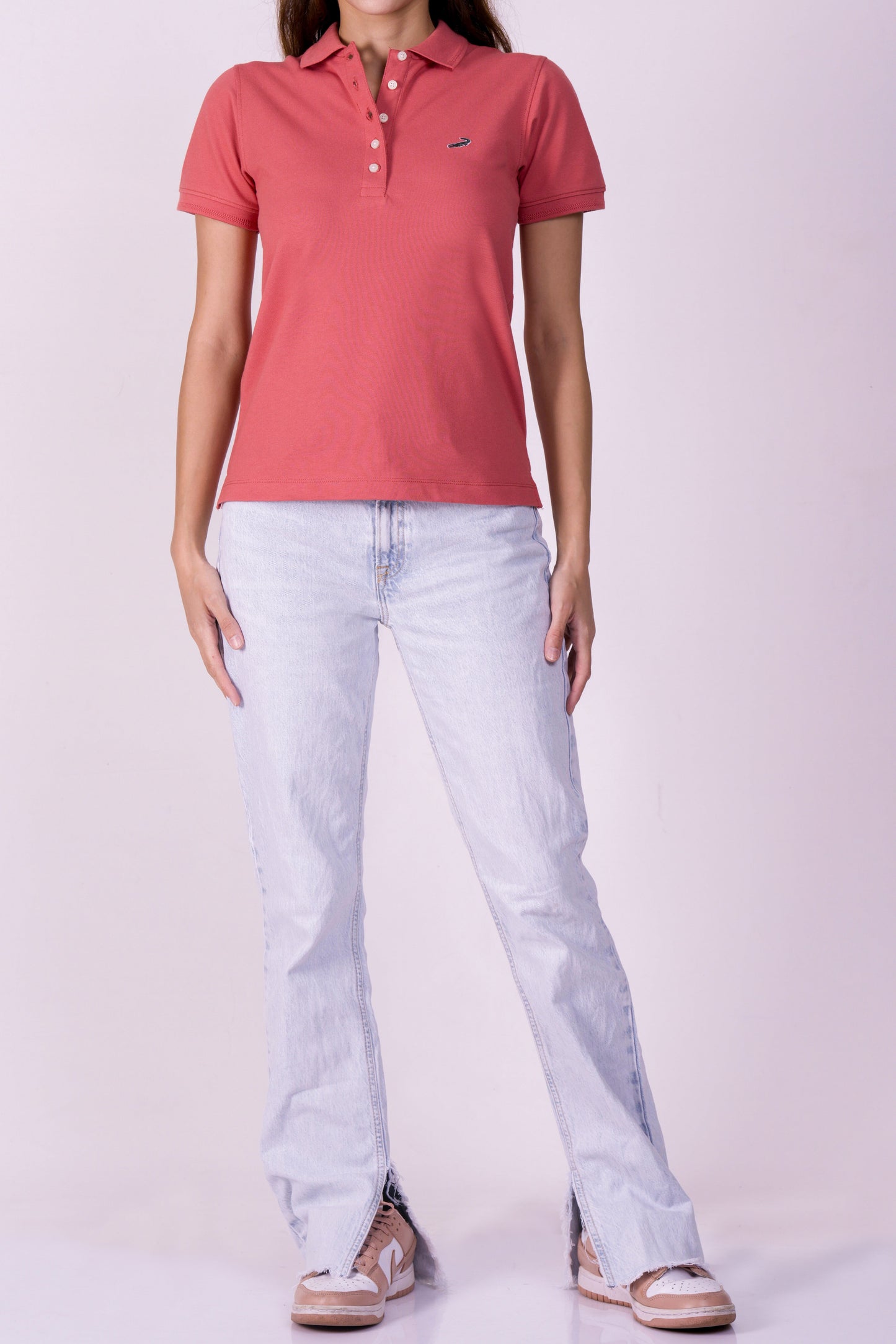 Crocodile Ladies - Polo T-Shirt Apricot Orange