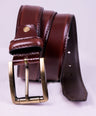 Crocodile Mens Leather Belts -Maroon