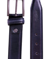 Crocodile Mens Leather Belts - Maroon Dark Blue