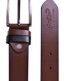 Crocodile Casual Belts - Cross Line Brown