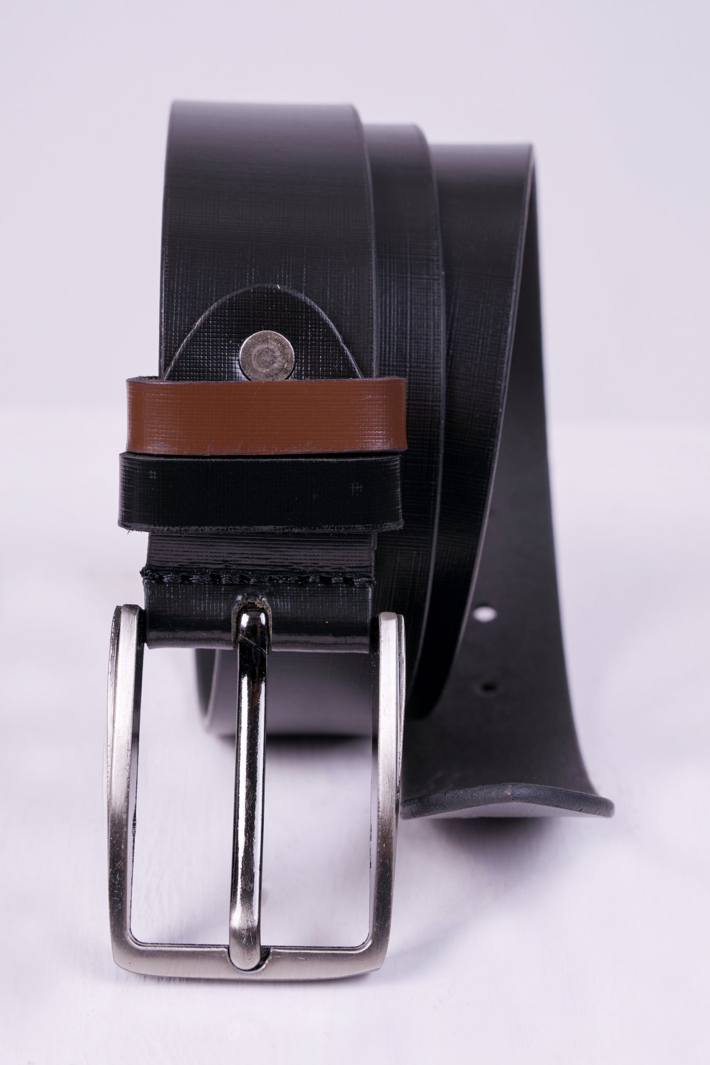 Crocodile Casual Belts - Cross Line Black