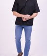 Crocodile Mens Semi Casual Mens Oversized Hs Shirt Jet Set
