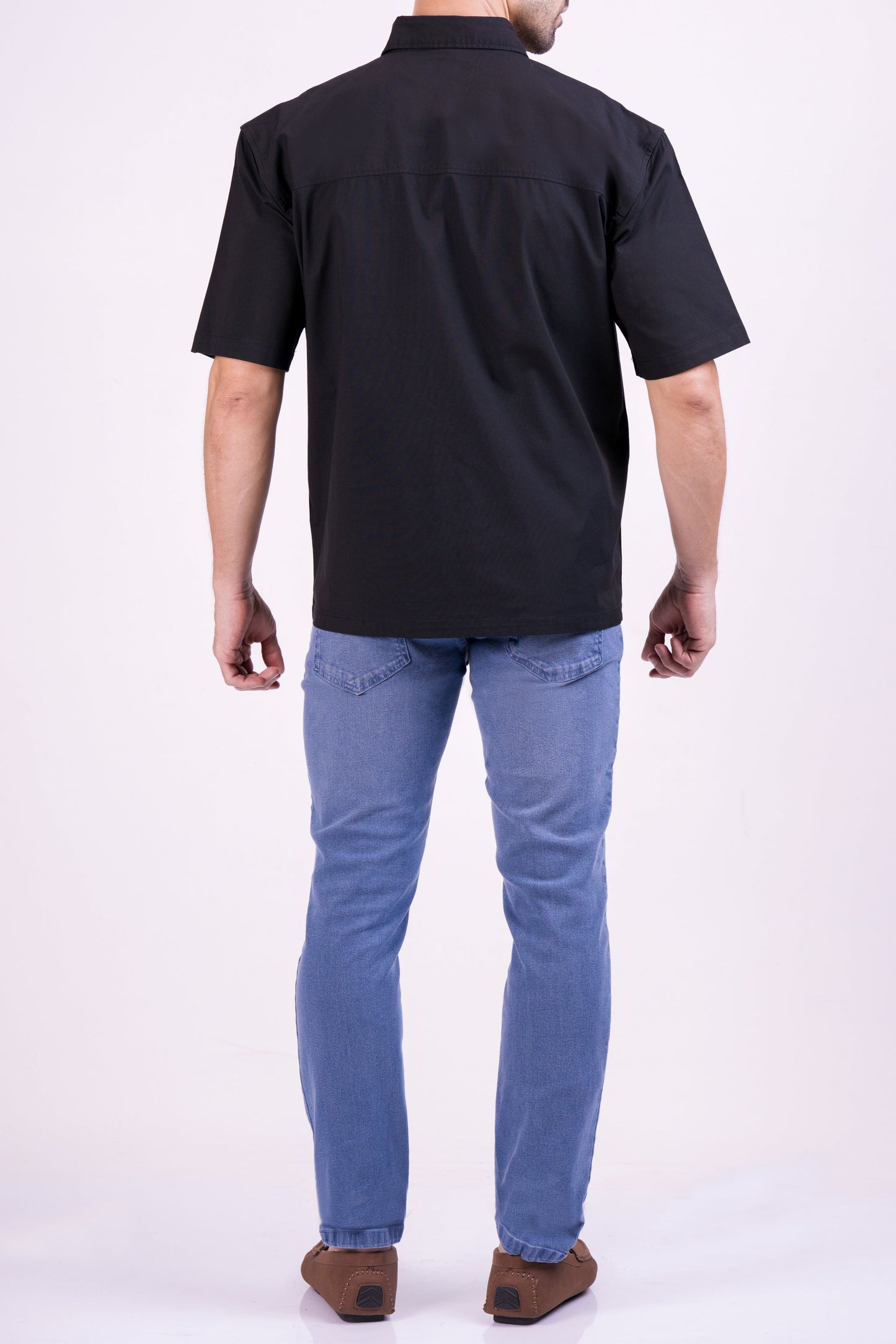 Crocodile Mens Semi Casual Mens Oversized Hs Shirt Jet Set