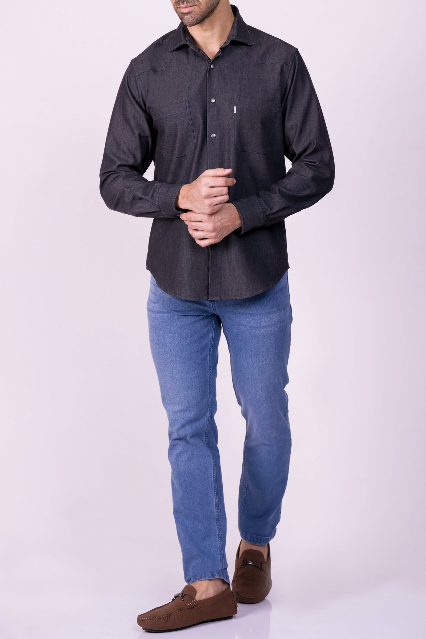 Crocodile Sport Fit Fs Casual Shirt Blue