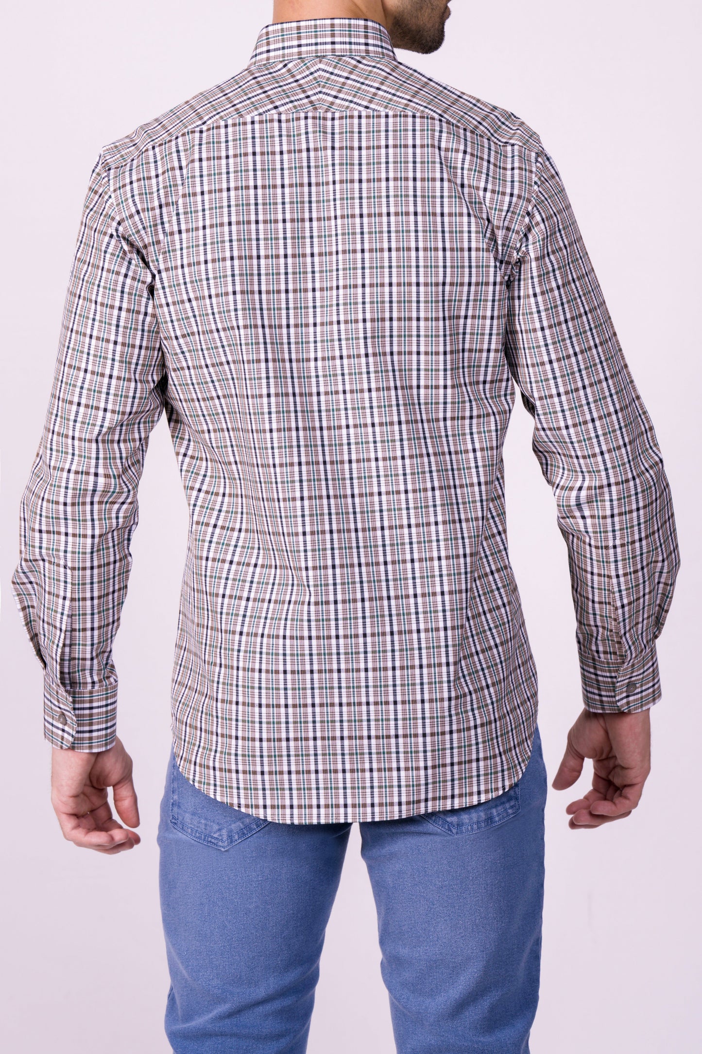 Crocodile Semi Casual Regular Fit Fs Shirt Green Lake