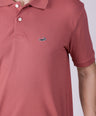 Crocodile Regular Fit Hs Polo T Shirt Cardinal