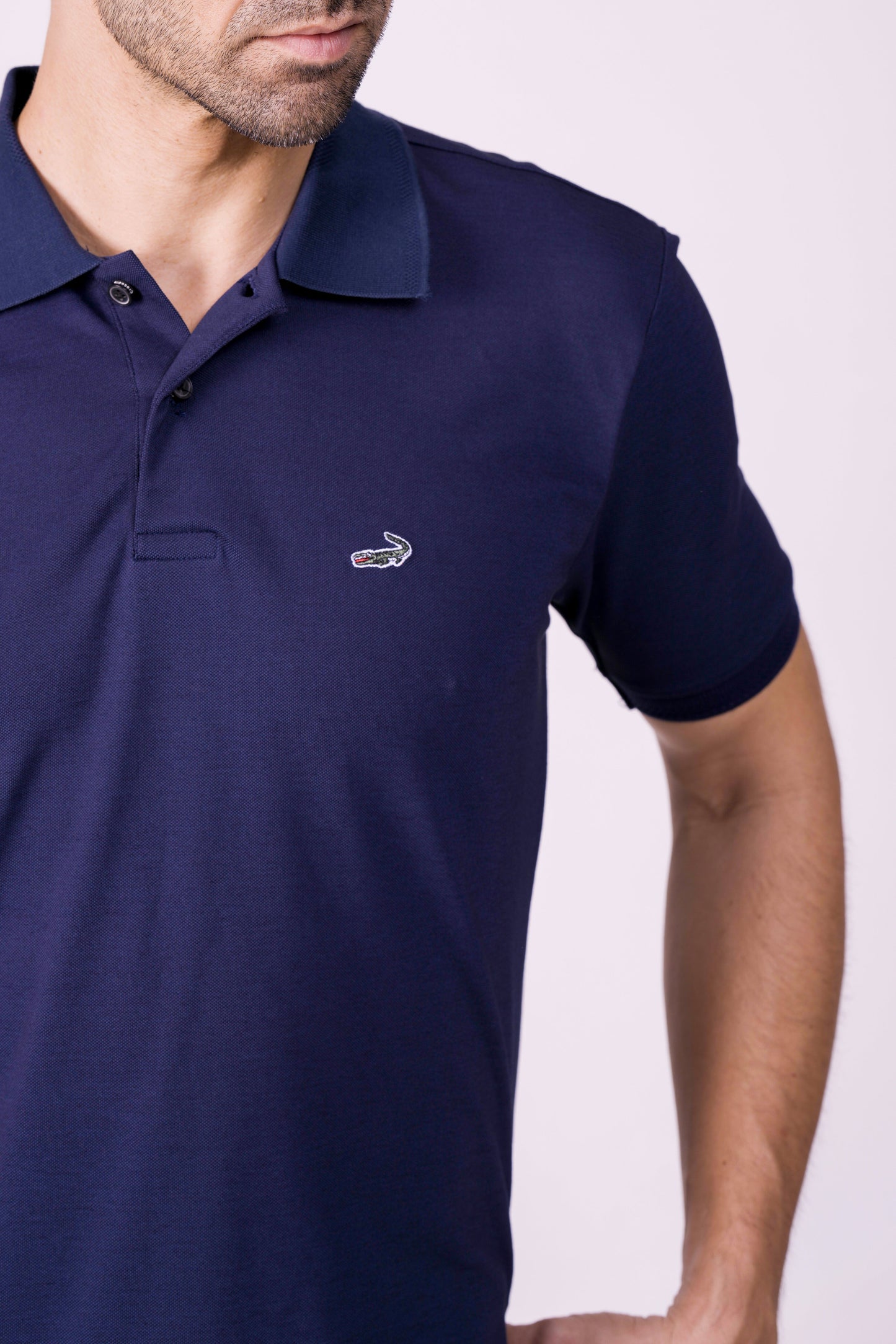 Crocodile Regular Fit Hs Polo T Shirt Blue - Estate Blue