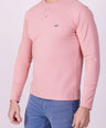 Crocodile Slim Fit Henley T Shirt Orange - Shell Coral