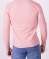 Crocodile Slim Fit Henley T Shirt Orange - Shell Coral