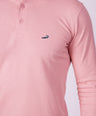 Crocodile Slim Fit Henley T Shirt Orange - Shell Coral