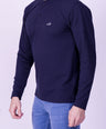 Crocodile Mens Slim Fit Henley Tshirt Navy