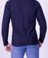 Crocodile Mens Slim Fit Henley Tshirt Navy