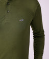 Crocodile Slim Fit Henley T Shirt Green - Greener Pastures