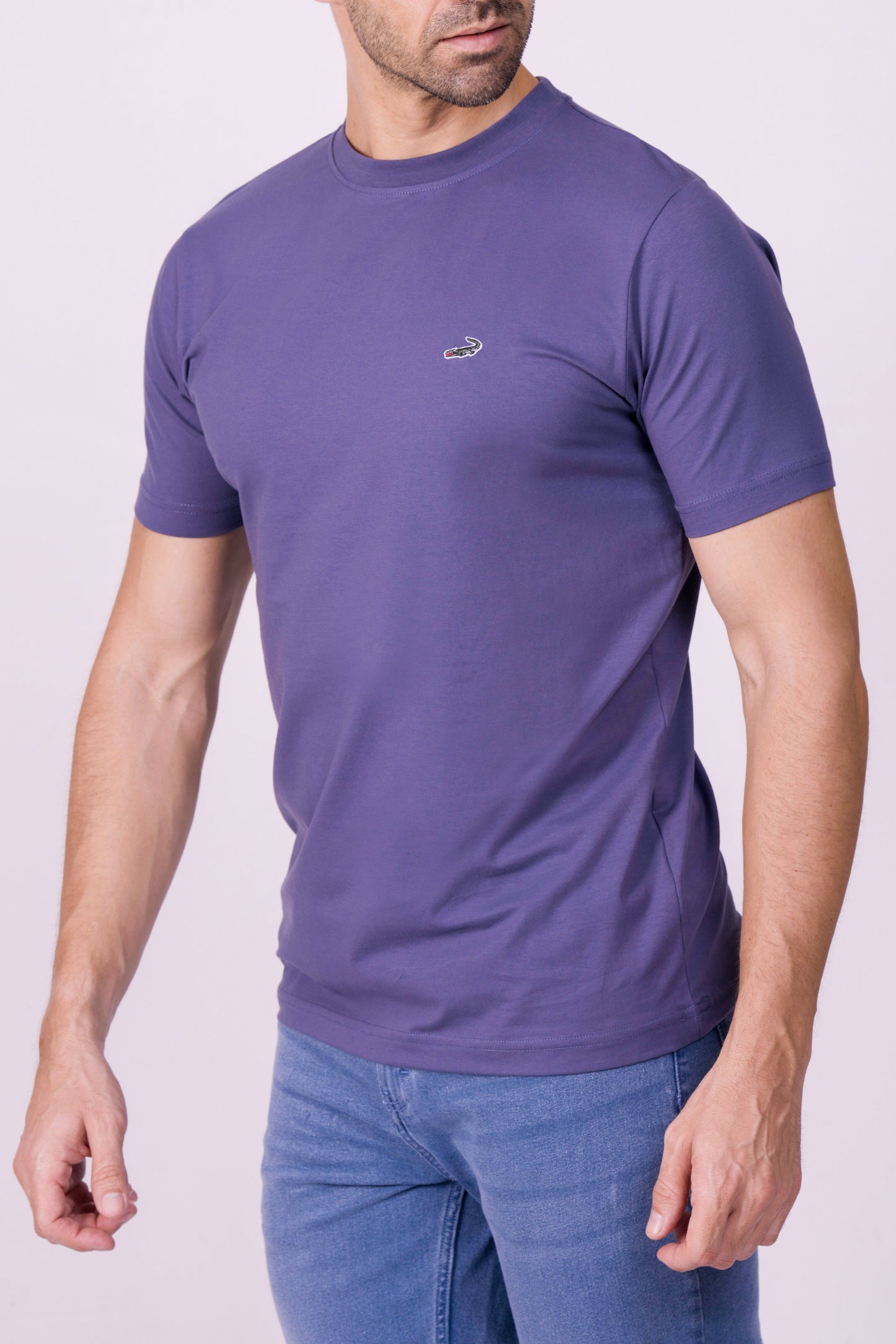 Crocodile Crew Neck  Action Fit Hs T Shirt True Navy