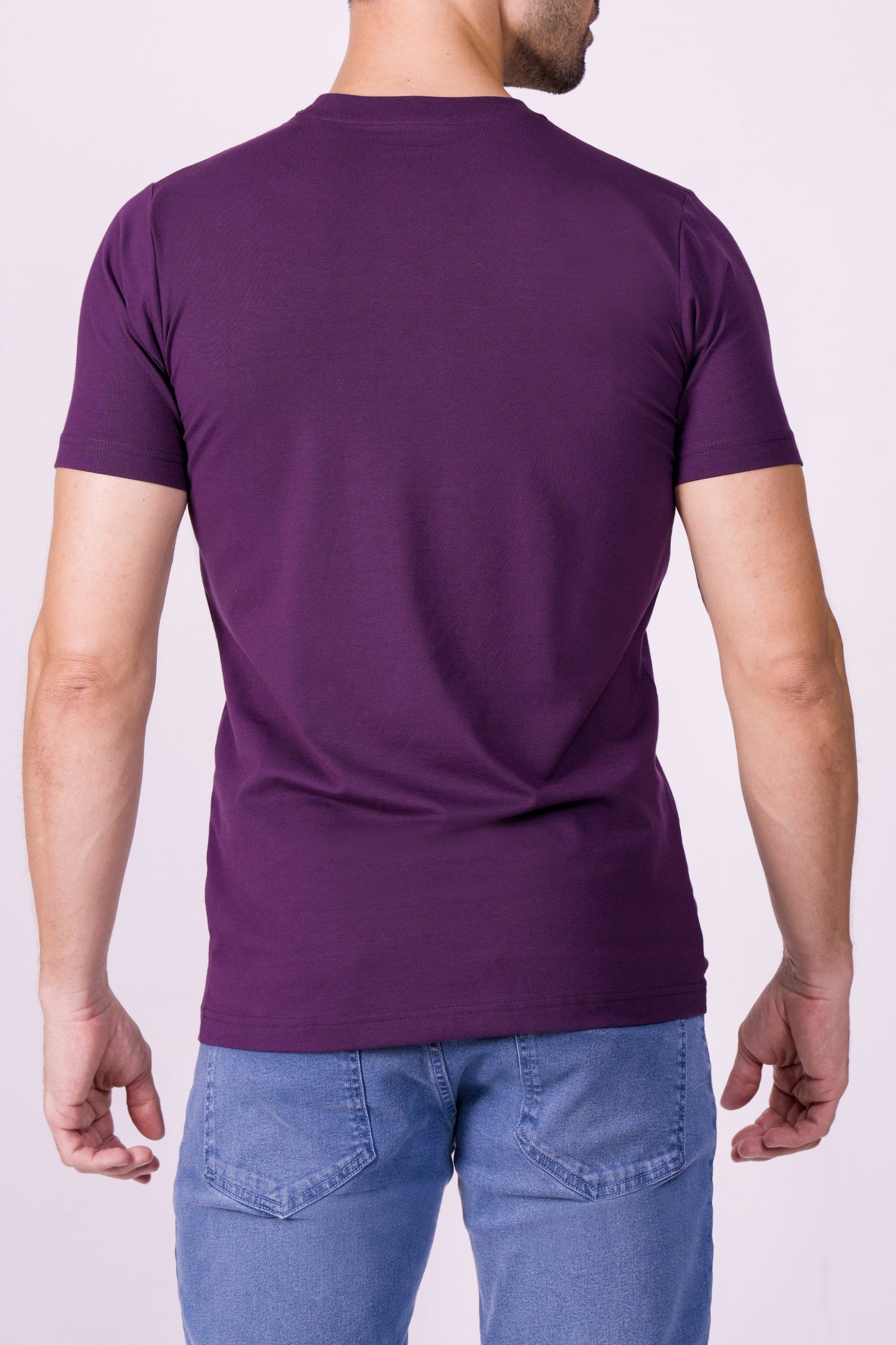 Crocodile Crew Neck  Action Fit Hs T Shirt Purple - Sparkling Grape