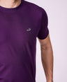 Crocodile Crew Neck  Action Fit Hs T Shirt Purple - Sparkling Grape