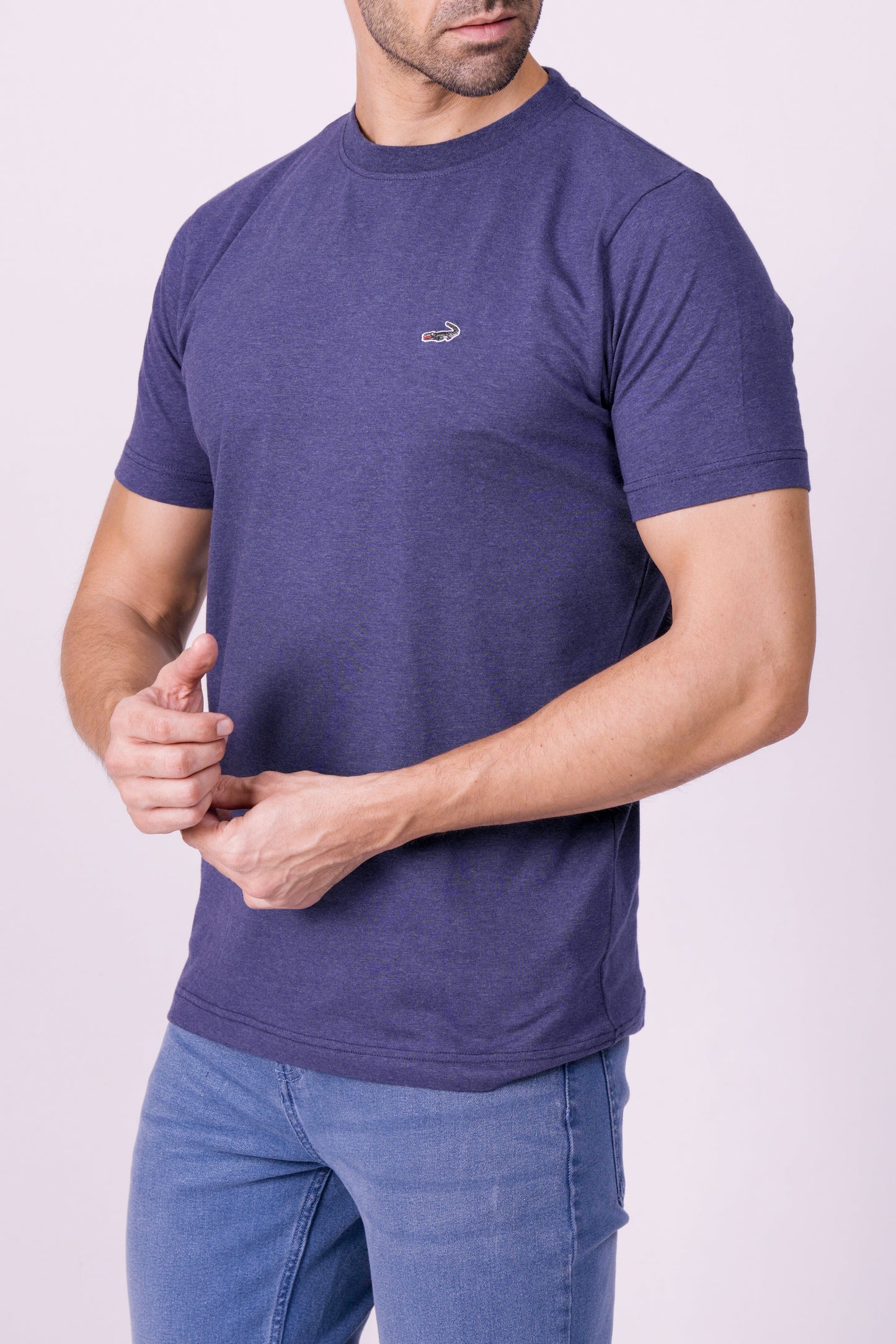 Crocodile Crew Neck  Action Fit Hs T Shirt Royal