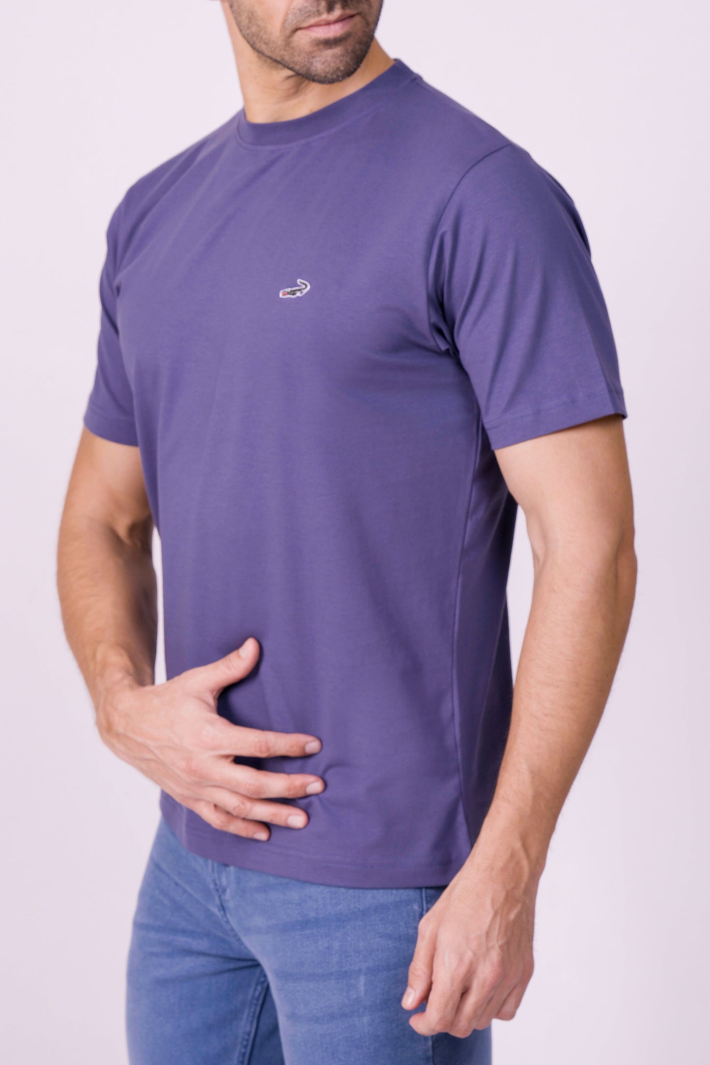 Crocodile Crew Neck T Shirt True Navy