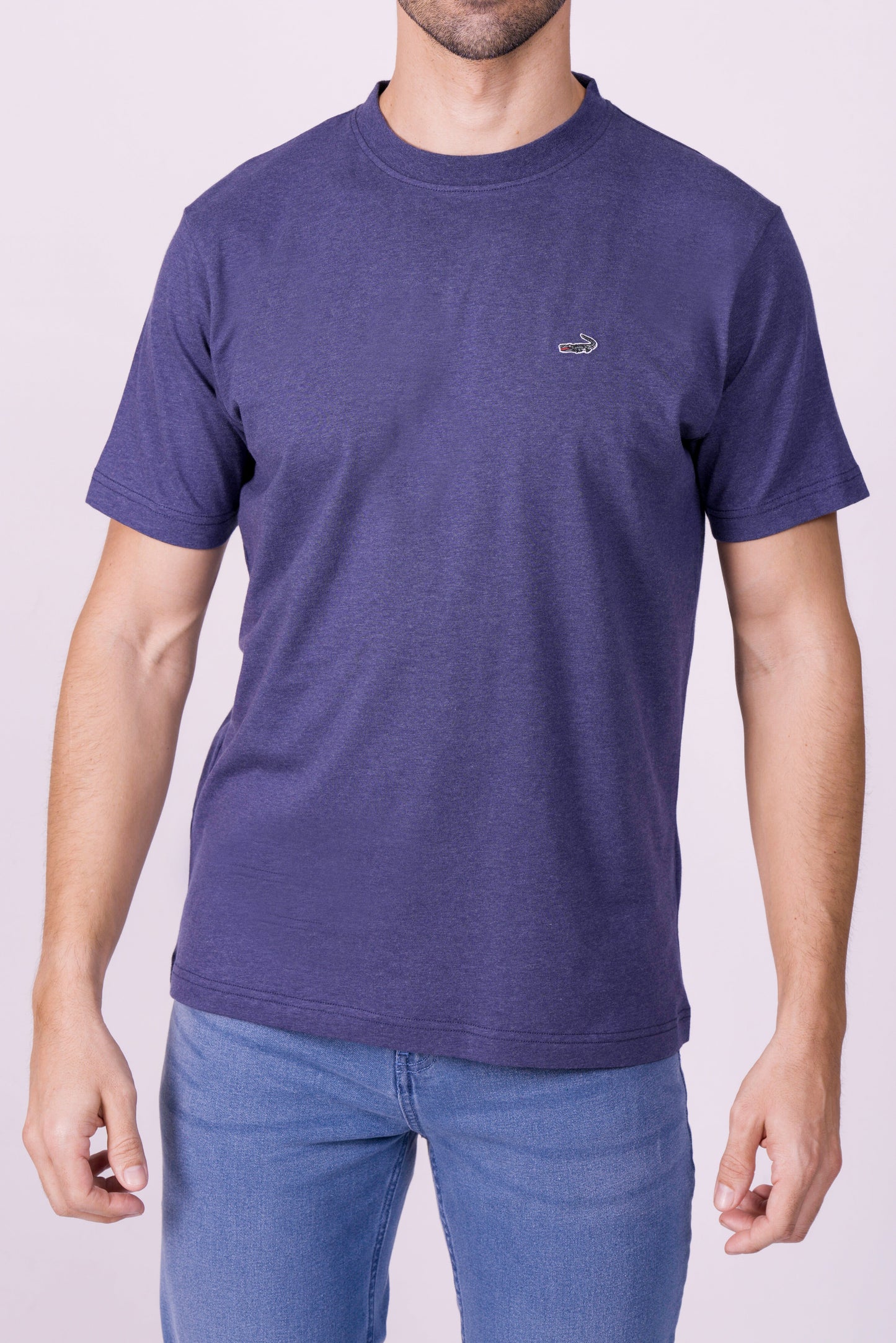 Crocodile Crew Neck T Shirt Royal