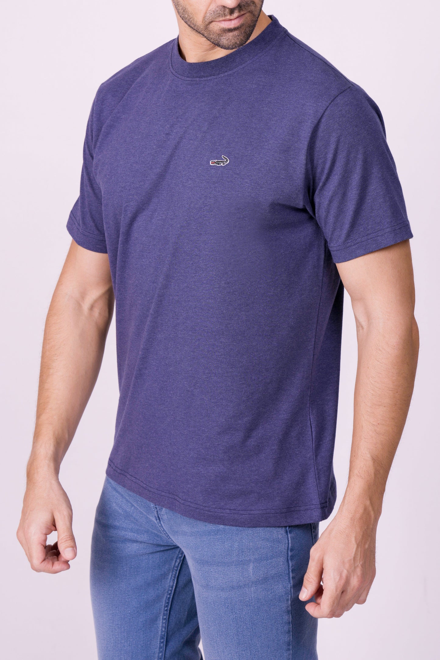 Crocodile Crew Neck T Shirt Royal