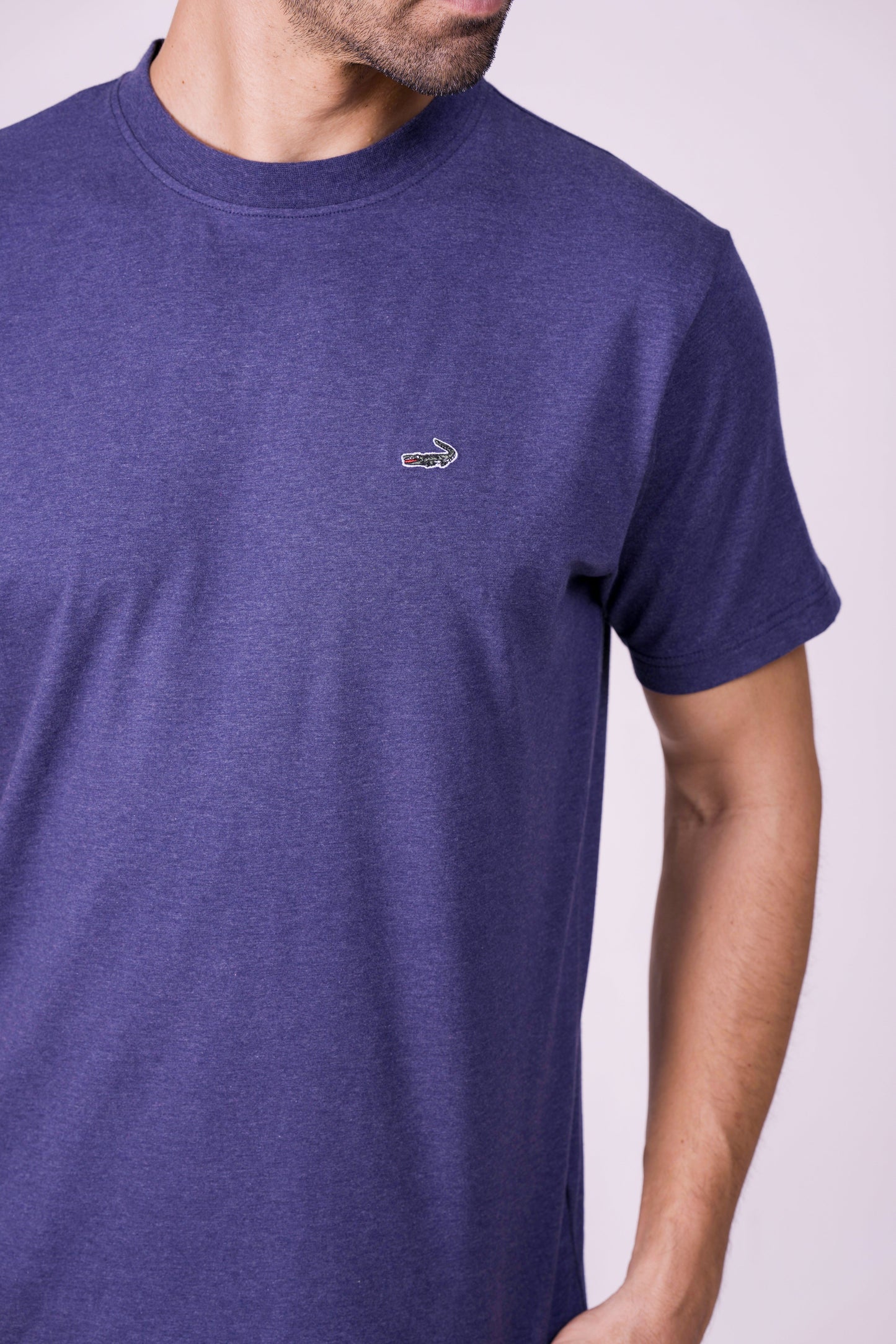 Crocodile Crew Neck T Shirt Royal