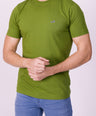 Crocodile Crew Neck  Action Fit Hs T Shirt Green - Elm Green