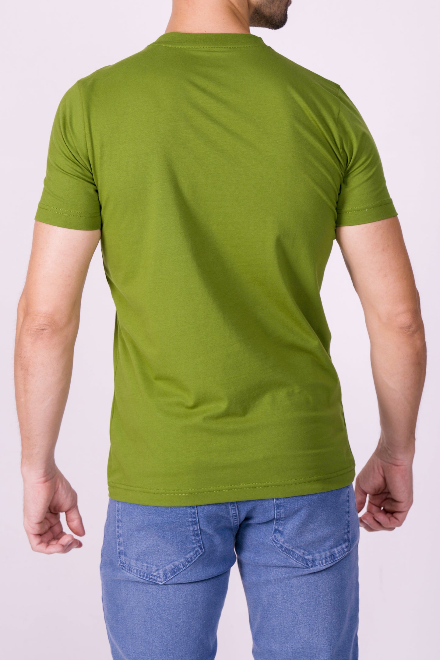 Crocodile Crew Neck  Action Fit Hs T Shirt Green - Elm Green
