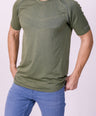 Crocodile - T-Shirt Athleisure Seamless - Olive