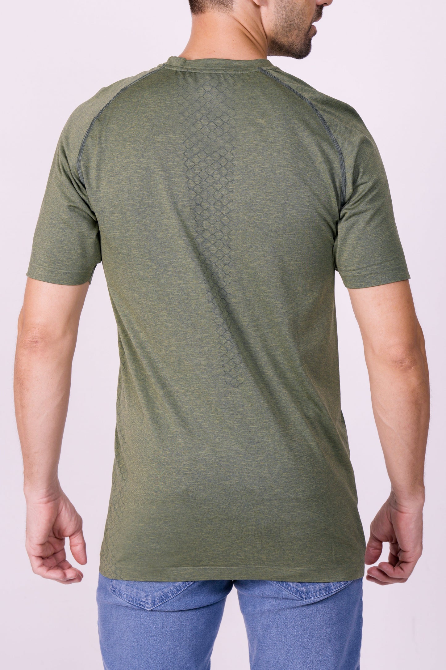 Crocodile - T-Shirt Athleisure Seamless - Olive