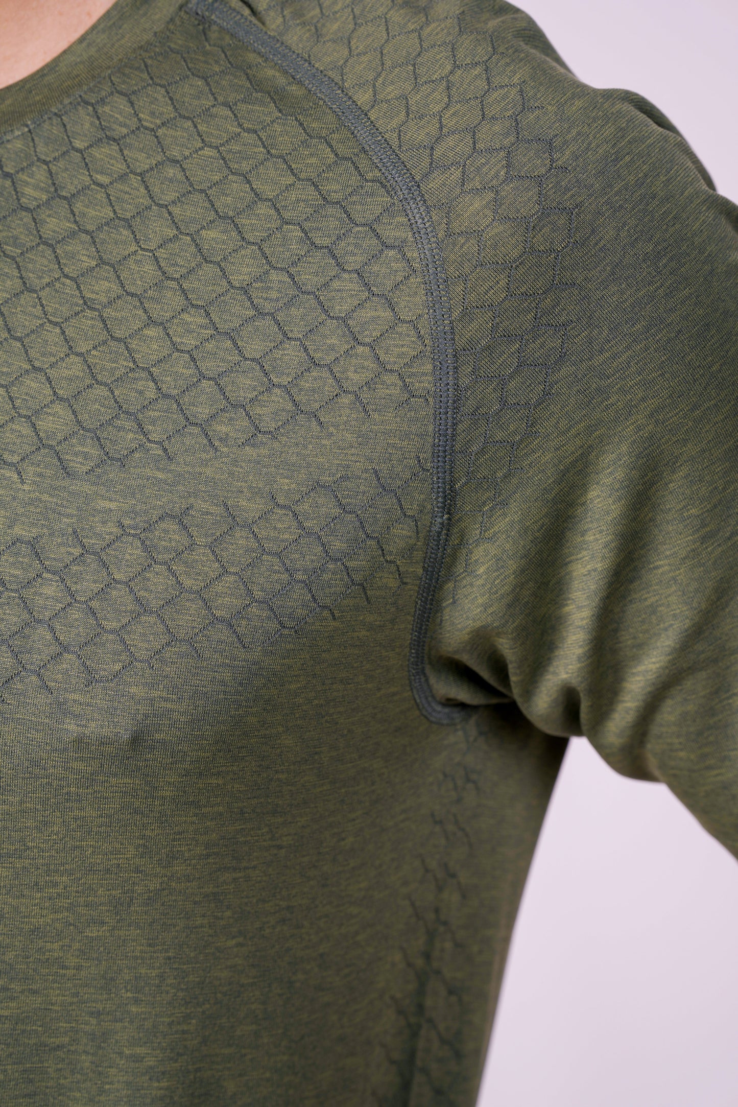 Crocodile - T-Shirt Athleisure Seamless - Olive