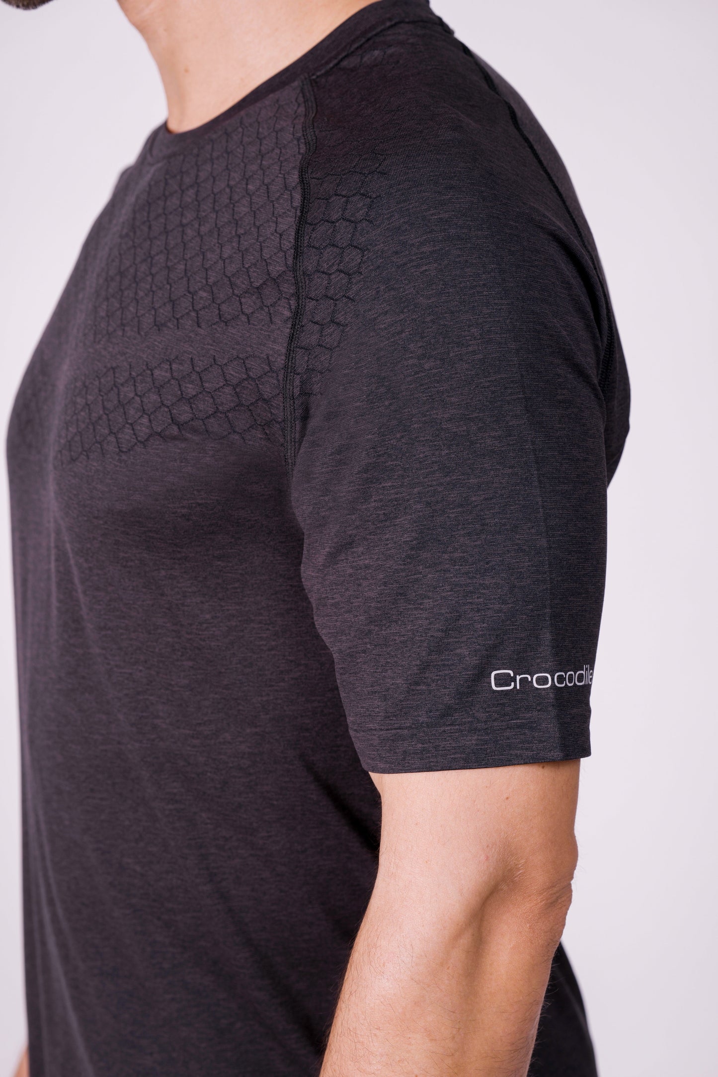 Crocodile - T-Shirt Athleisure Seamless - Black
