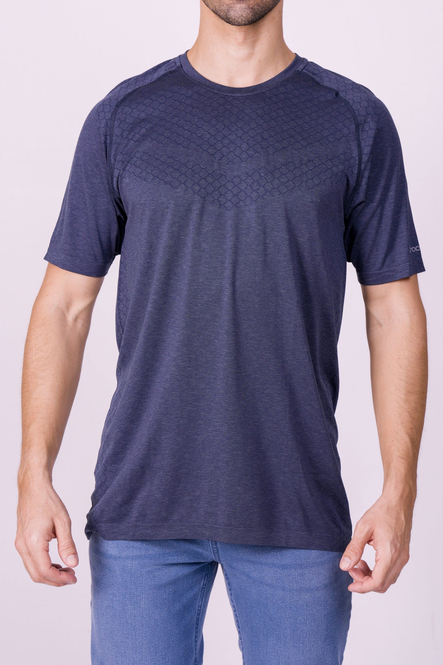 Crocodile - T-Shirt Athleisure Seamless - Blue