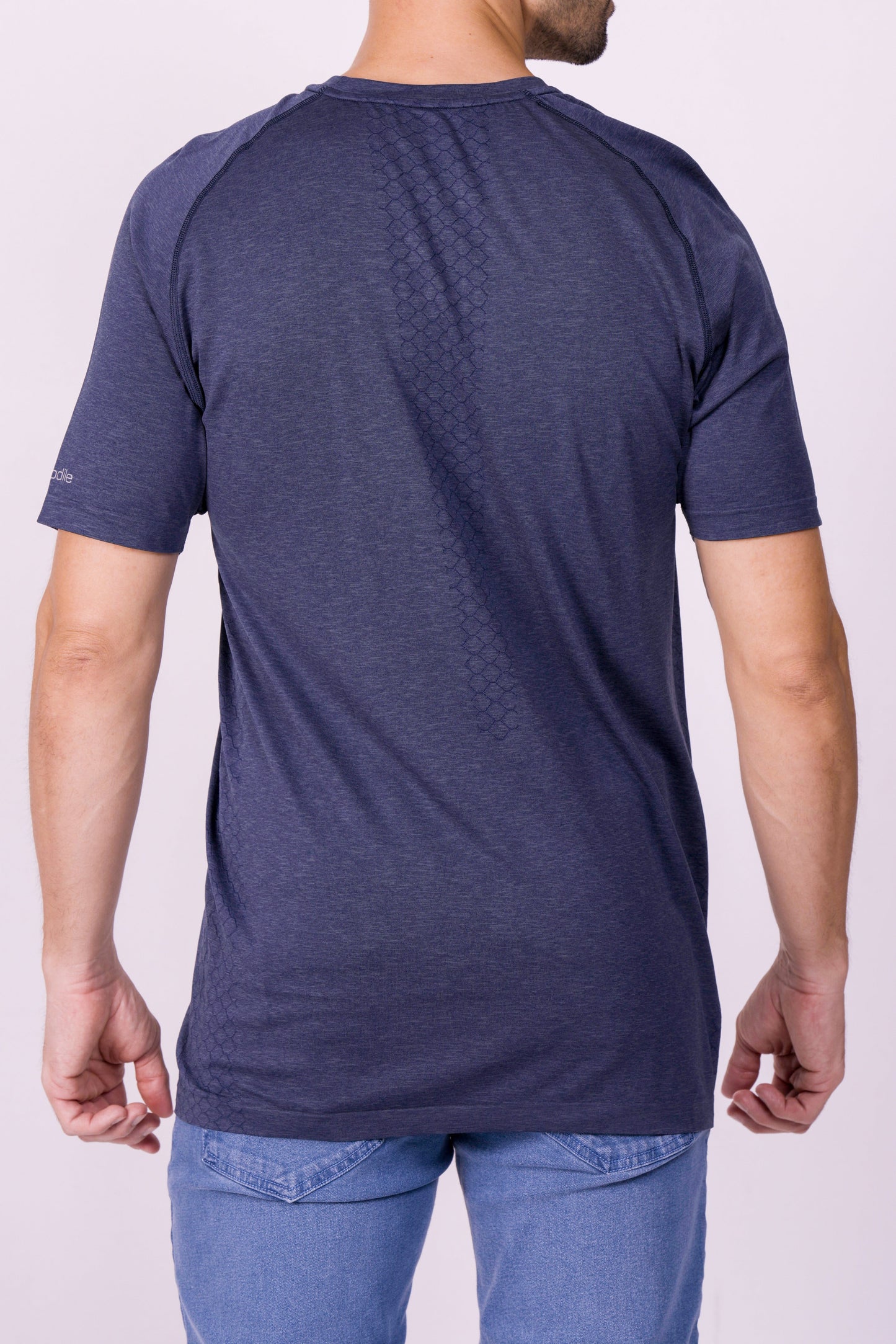 Crocodile - T-Shirt Athleisure Seamless - Blue
