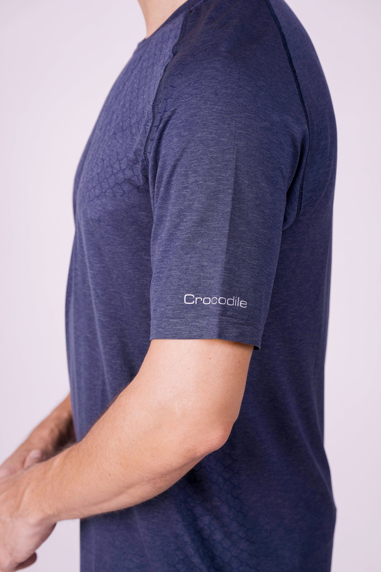 Crocodile - T-Shirt Athleisure Seamless - Blue